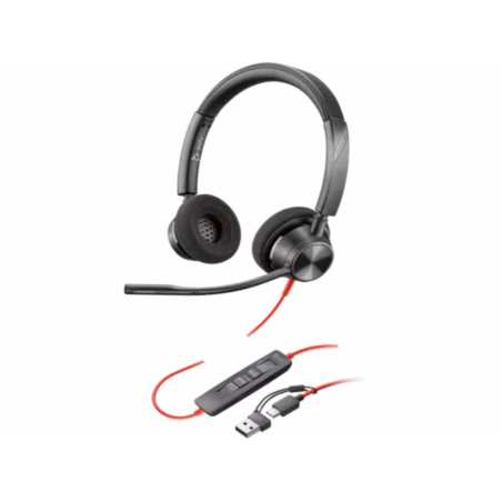 HP Poly Blackwire 3310 Stereo USB-C Headset 8X220AA Black
