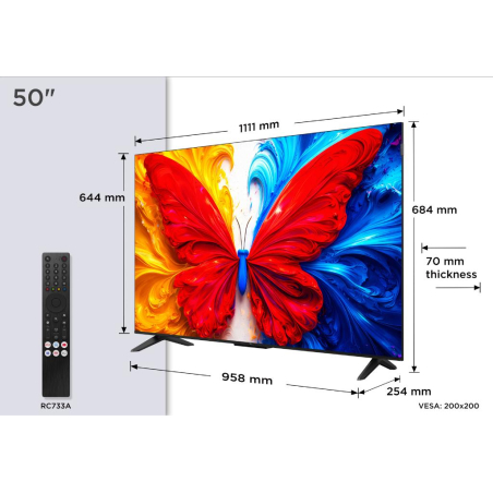 Televizor TCL 50S5L/QLED/50"/Full HD/60Hz/Android TV/crna