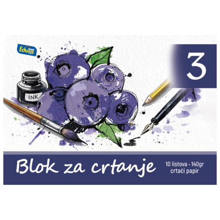 Blok za crtanje B-3 10L (140g Aquarell) Educa 62354