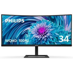 Monitor PHILIPS 346E2CUAE/00 34"/VA,zakrivljen,21:9/3440x1440/100Hz/1ms MPRT/HDMI,DP,USB/visina/crna