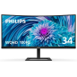 Monitor PHILIPS 346E2CUAE/00 34"/VA,zakrivljen,21:9/3440x1440/100Hz/1ms MPRT/HDMI,DP,USB/visina/crna