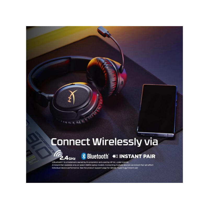 Slušalice HYPERX Cloud Flight 2 WL BK GAM HS/crna
