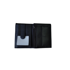 Novčanik kožni muški sa RFID zaštitom 9942 12x9,5x1,5 Silver coin uspravni HJP crna