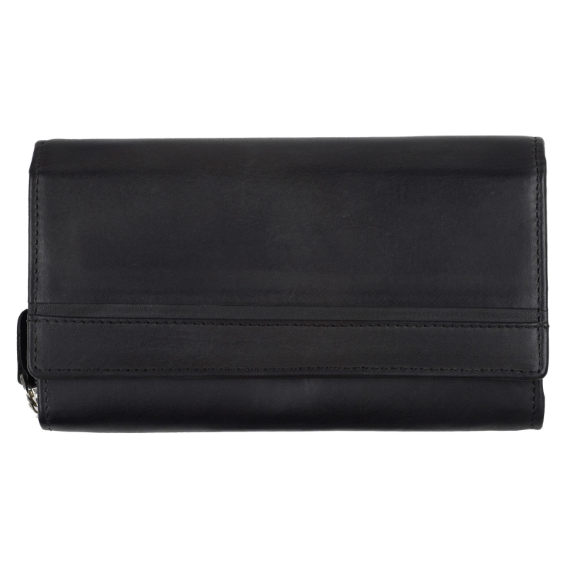 Novčanik veliki ženski kožni sa RFID zaštitom vintage 80488 18,5x11x3,5 HJP crna