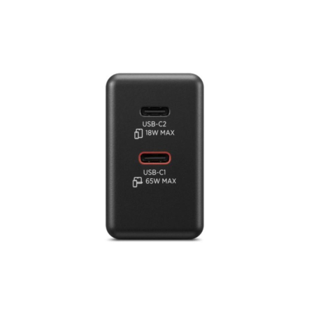 Lenovo Dual USB-C 65W GaN punjac crni