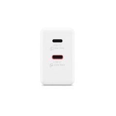 Lenovo Dual USB-C 65W GaN punjac beli