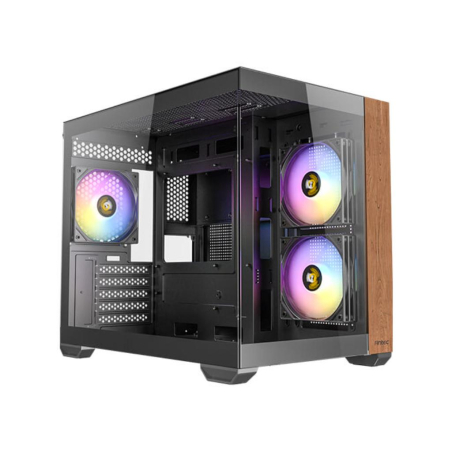 Kucište ANTEC CX600M WOOD ARGB Mini Tower/Micro-ATX/ITX/bez napajanja/kaljeno staklo/crna