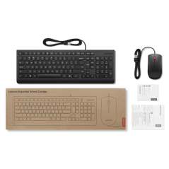 Tastatura+miš LENOVO Essential žicni set/SRB/Cirilica/crna