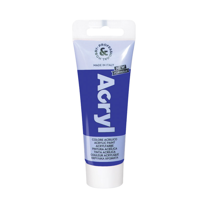 Boja akrilna H&P 75ml pvc tuba CMP 420TA75500N ultramarin plava (ultramarine blue) blister
