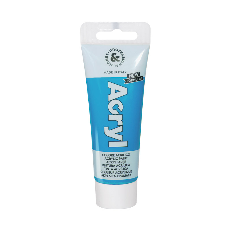 Boja akrilna H&P 75ml pvc tuba CMP 420TA75501N svetlo plava (cyan) blister
