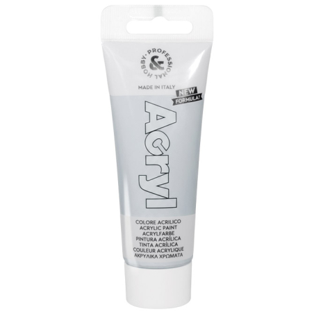 Boja akrilna H&P 75ml pvc tuba CMP 420TA75910N srebrna (silver) blister