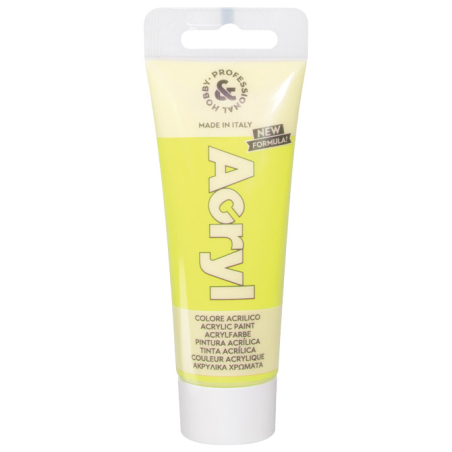 Boja akrilna H&P 75ml pvc tuba fluo CMP 420TAF75210N žuta (fluorescent yellow) blister