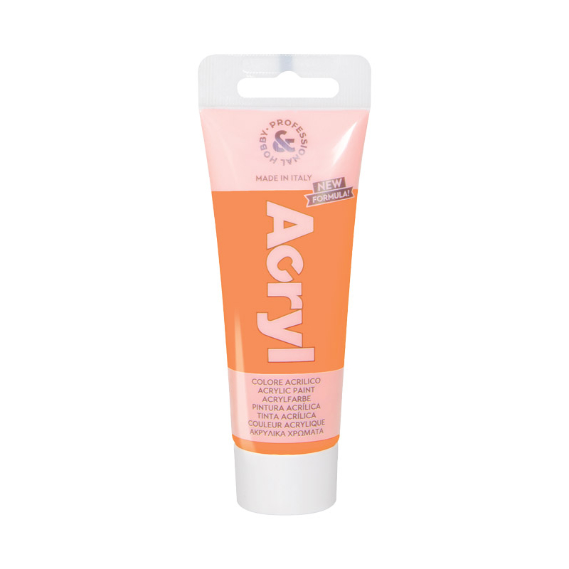 Boja akrilna H&P 75ml pvc tuba fluo CMP 420TAF75250N narandžasta (fluorescent orange) blister