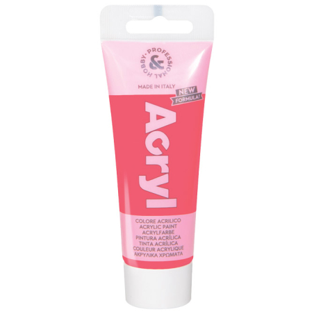 Boja akrilna H&P 75ml pvc tuba fluo CMP 420TAF75370N roze (fluorescent pink) blister