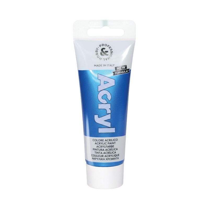 Boja akrilna H&P 75ml pvc tuba metalik CMP 420TAM75521N plava (blu notte metal) blister