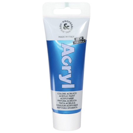 Boja akrilna H&P 75ml pvc tuba metalik CMP 420TAM75521N plava (blu notte metal) blister