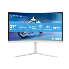 Monitor PHILIPS 27M2C5501/00 27"/VA,zakrivljen/2560x1440/180Hz/1ms GtG/HDMIx2,DP/Pivot,visina/bela