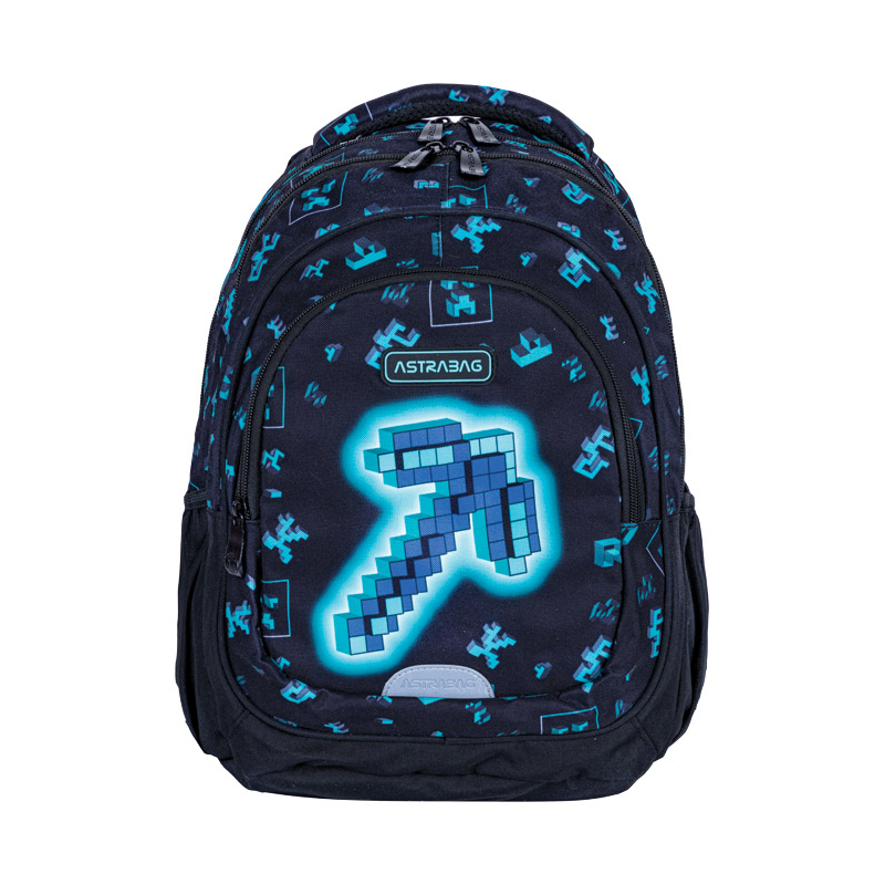 +Ranac đački anatomski 3zipa AB330 Dark Pixel 25.Astrabag 502025014 crno-zeleni