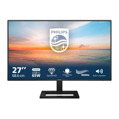 Monitor PHILIPS 27E1N1600AE/00 27"/IPS/2560x1440/100Hz/4ms GtG/HDMI,USB,USB type C/visina/crna