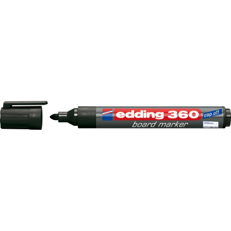 Marker za belu tablu E-360 1,5-3mm, zaobljeni, pak. sa 10 kom. Edding crna