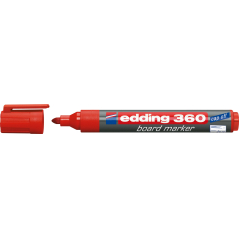 Marker za belu tablu E-360 1,5-3mm, zaobljeni, pak. sa 10 kom. Edding crvena