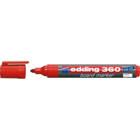 Marker za belu tablu E-360 1,5-3mm, zaobljeni, pak. sa 10 kom. Edding crvena
