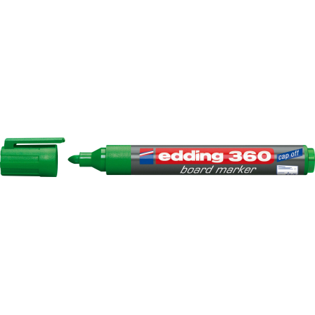 Marker za belu tablu E-360 1,5-3mm, zaobljeni, pak. sa 10 kom. Edding zelena