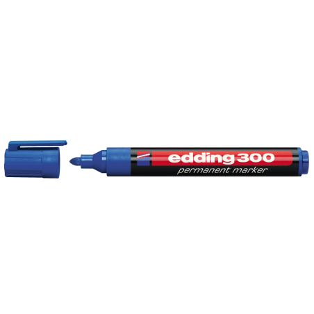 Marker permanent E-300 1,5-3mm, zaobljeni, pak. sa 10 kom. Edding plava