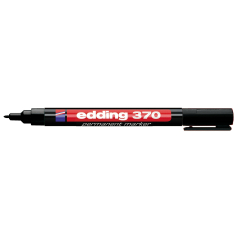 Marker permanent E-370 1mm, tanji zaobljeni, pak. sa 10 kom. Edding crna