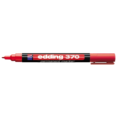 Marker permanent E-370 1mm, tanji zaobljeni, pak. sa 10 kom. Edding crvena