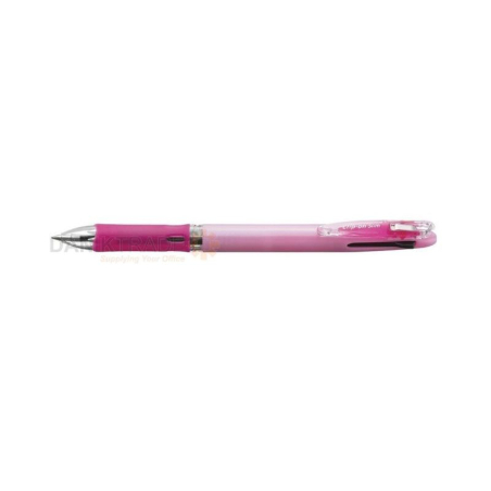 Hemijska olovka Zebra Clip On Slim 4C 0,7 Pastel Pink (4 boje u jednom telu, crna+plava+zelena+crvena) 45977/ 4901681459773/